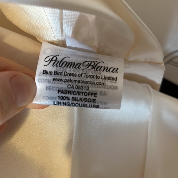 Silk Ivory Wedding Dress and accessories - Picture 4 of 16